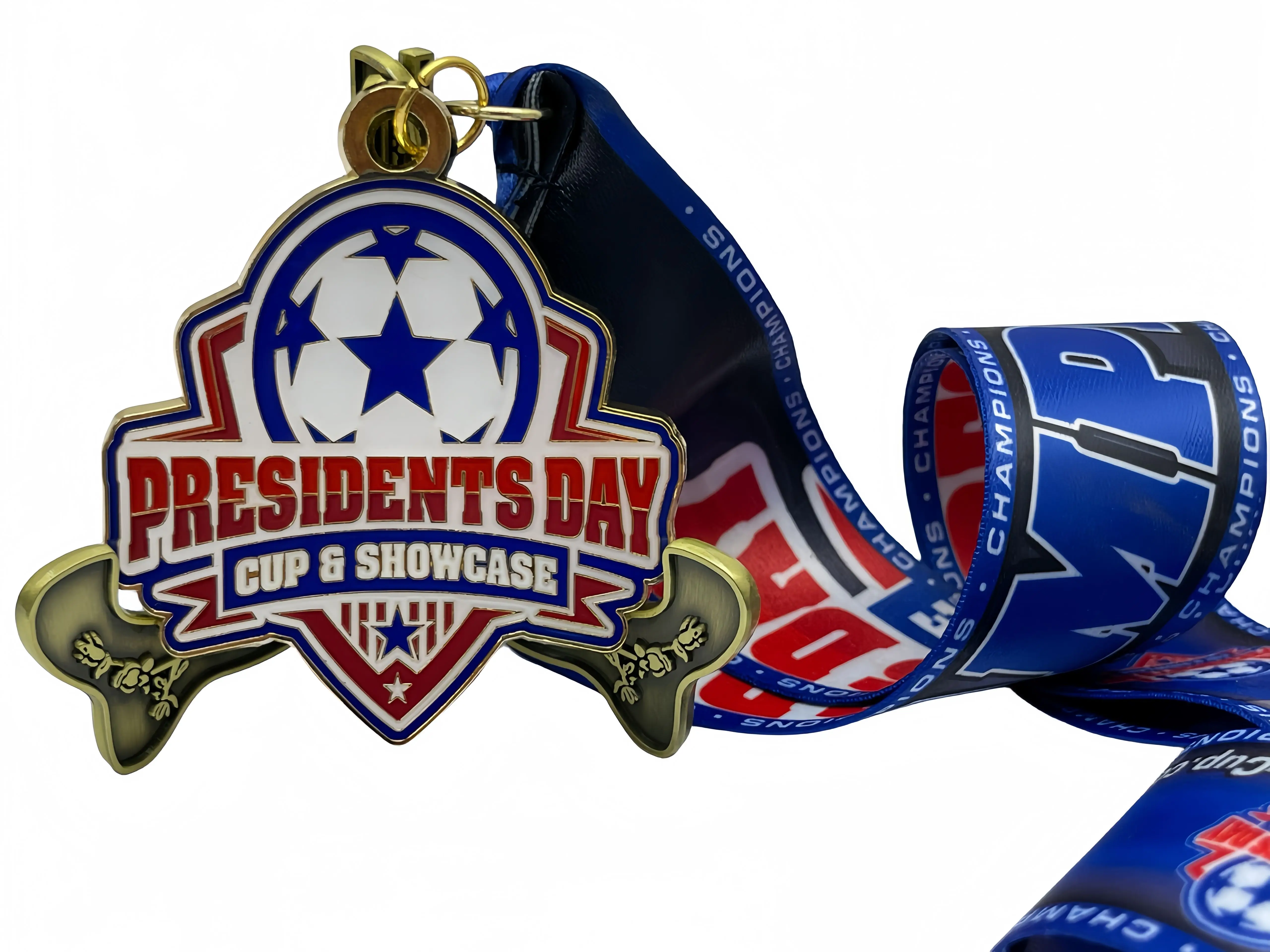 Custom college soccer grappling jiu jitsu champion blank medals/ medallion