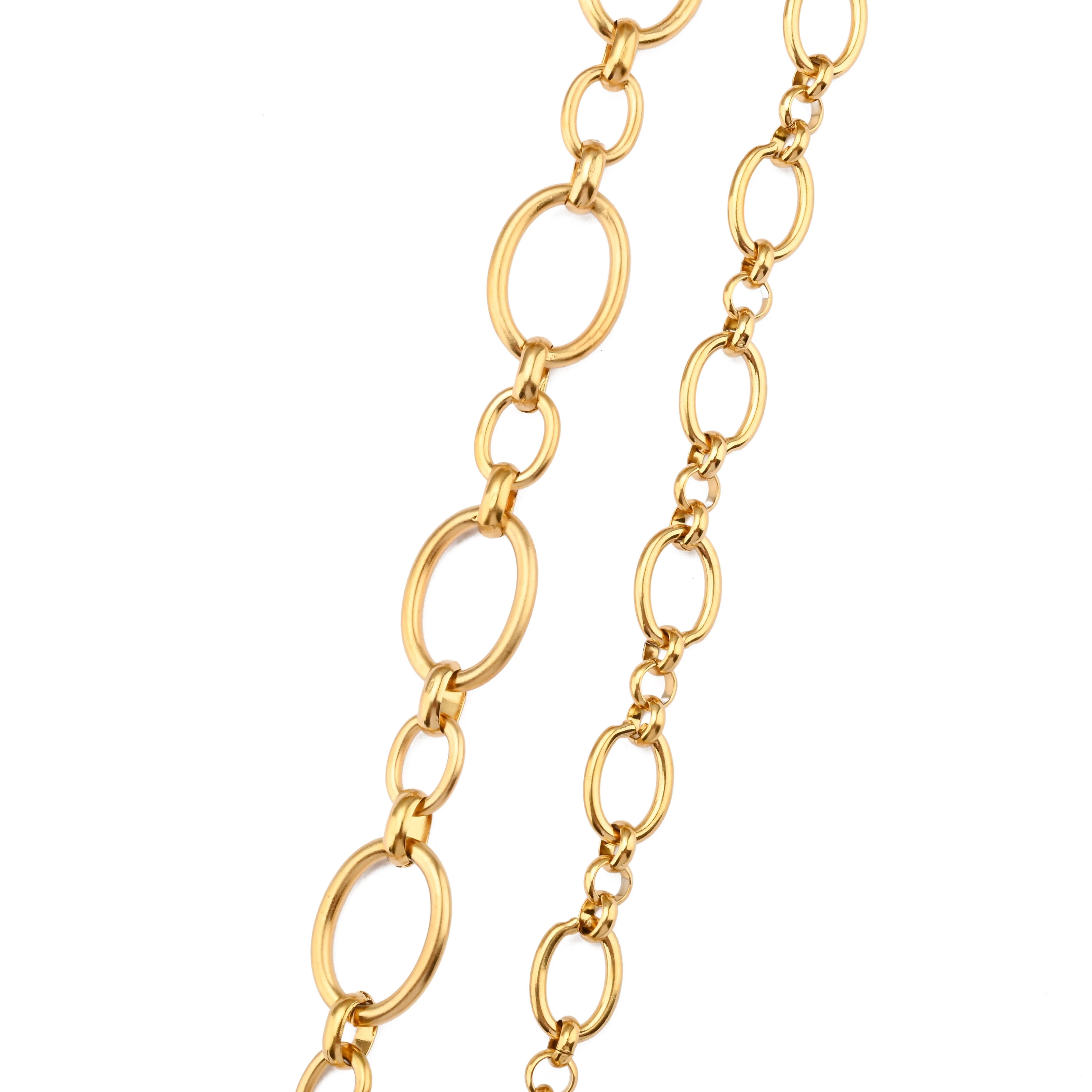 Chunky bulk chain findings choker chain stainless steel permanent chain for jewelry make