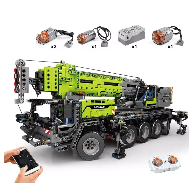 Mold King 17035 APP RC Электрический механический кран модель инженерные игрушки наборы строительных блоков