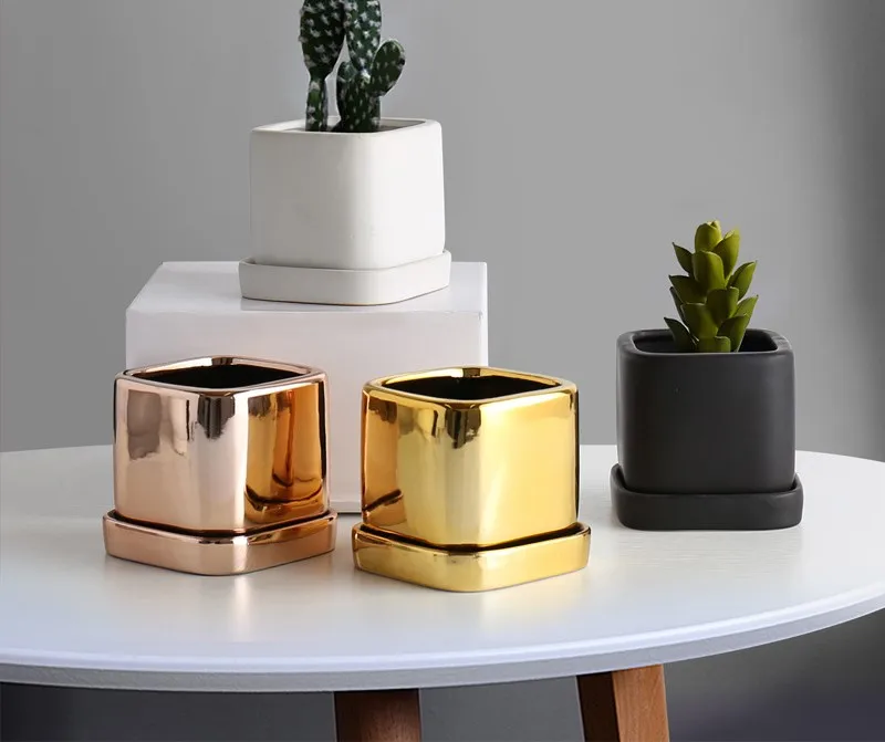 Nordic home decoration modern planter mini pots ceramic flower pot office succulent pots