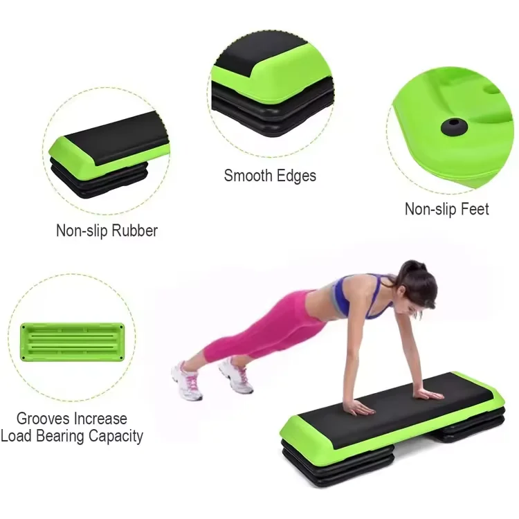 Hot selling Yoga Exercise Aerobics stepper home fitness Aerobic Step Adjustable Stepper Platform