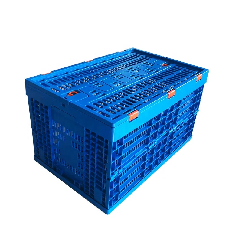 Factory Price Strong Plastic Foldable crate With Lid