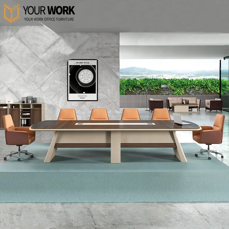 Модный современный большой стол для конференций Индивидуальный размер цветной роскошный совещаний на 8-20 человек
