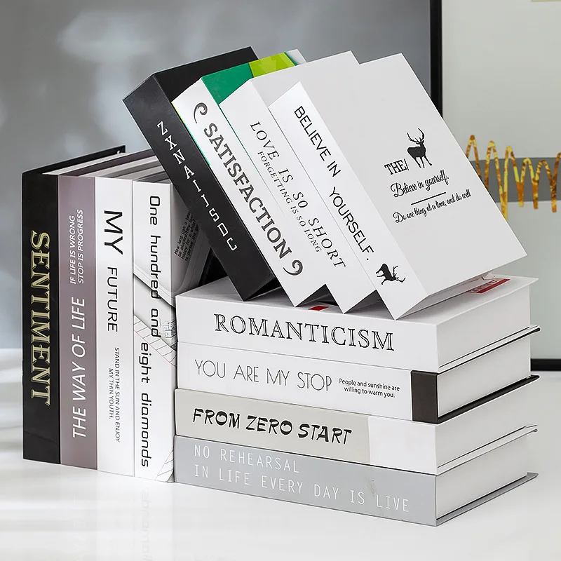 Fashion Table Art Simulation Decoration Accessories Printing Room Home Luxury Decorative Faux Books