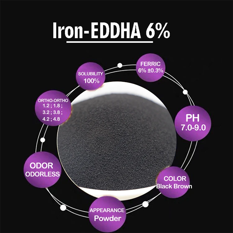 EDDHA FE 6% 0-0 4.2 Iron Chelated Fertilizer Powder  Organic Compound Fertilizer inorganic salt iron fertilizer manufactures