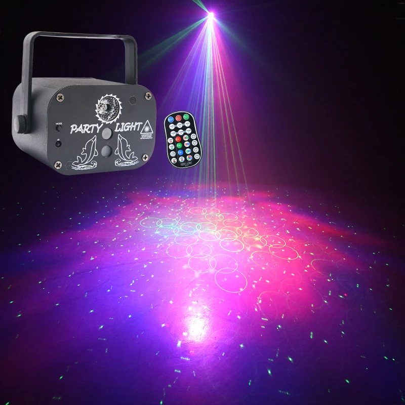 High Quality Aluminum Alloy Remote Sound Control Rgb Mini Laser Stage Lamp Wedding Party Lights Laser Stage Light Disco