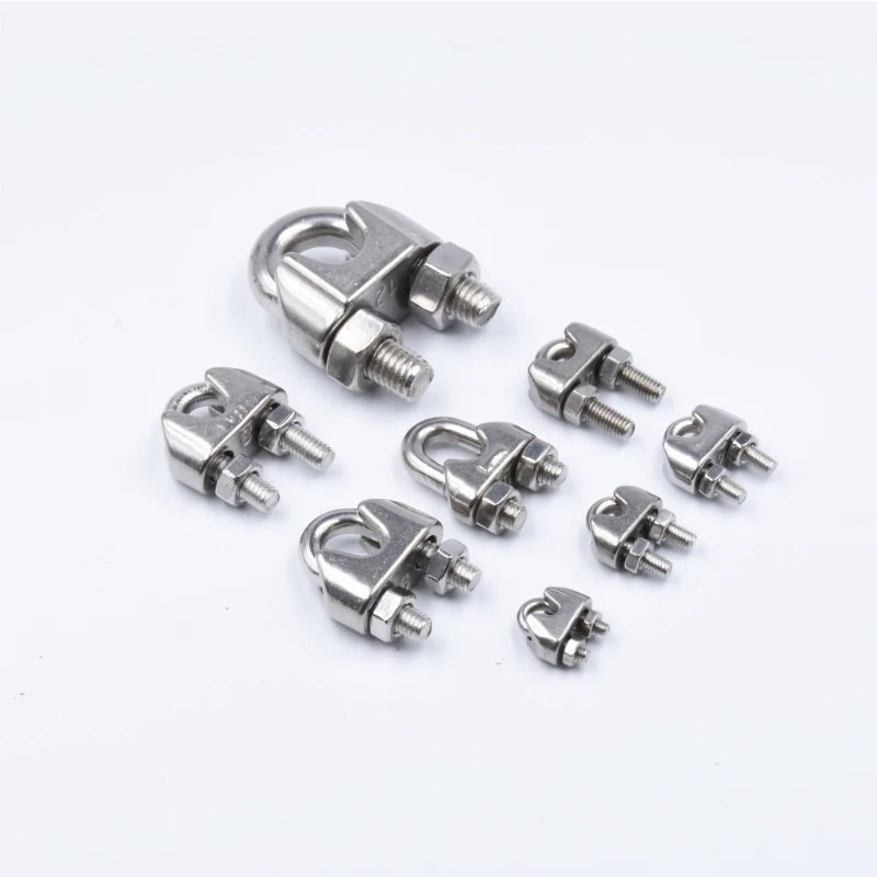 Factory Direct Sale 2mm-30mm Stainless Steel Grips Clamps Hardware Fitting Wire Rope Clips