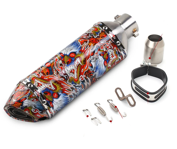 jog 50cc gp v twin motorcycle engine exhaust muffler motorcycle