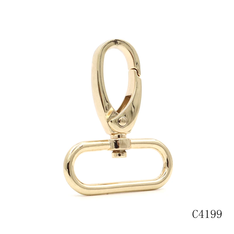 zinc alloy gold swivel lobster clasp metal swivel snap hook accessories for handbags