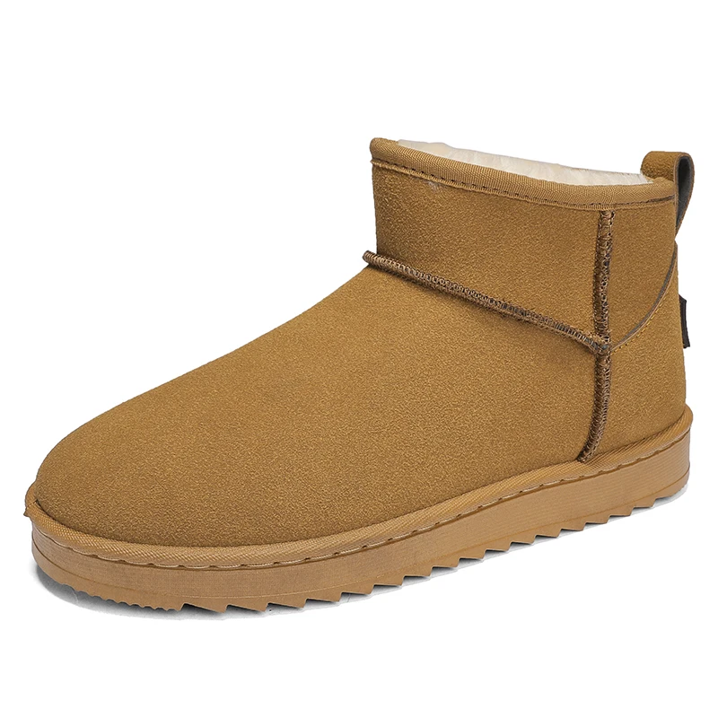 Original high-quality suede winter snow boots low MQQ Custom outdoor warm and casual short and smooth plush boots