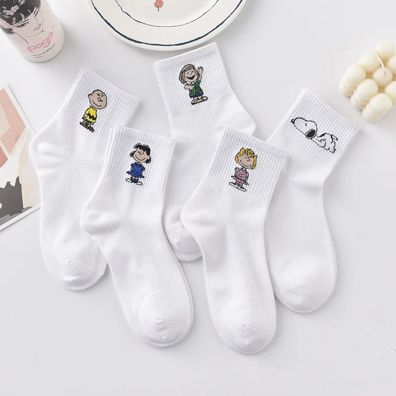 Wholesale Cheap Korean Funky Cartoon Anime Girls Sports Socks Cotton Fancy Cartoon Women White Socks