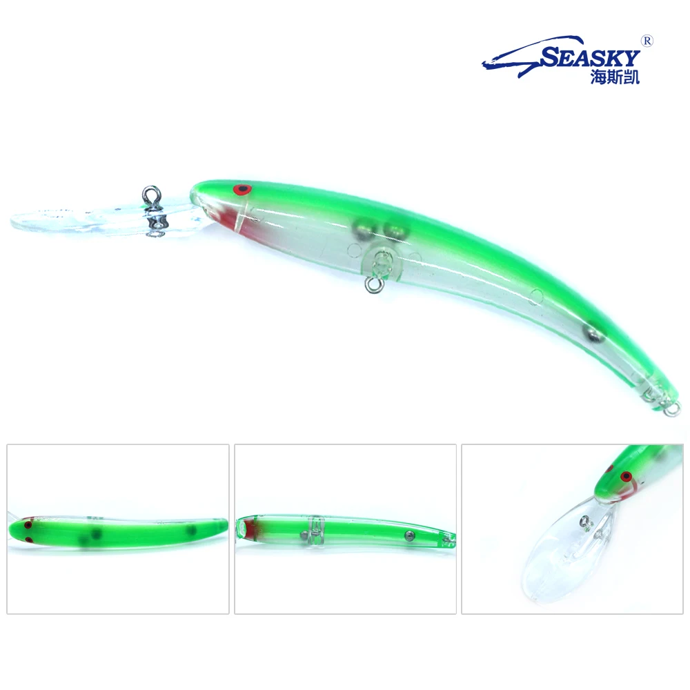 SEASKY 12cm 16.5g Deep Diving Top Water Hard Lure Bass Pike Fishing Minnow Swimbait River Lake Stream Plastic Lure Kit