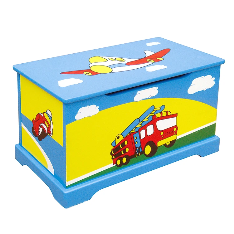 Factory manufacture various new design wooden toy box storage for kids