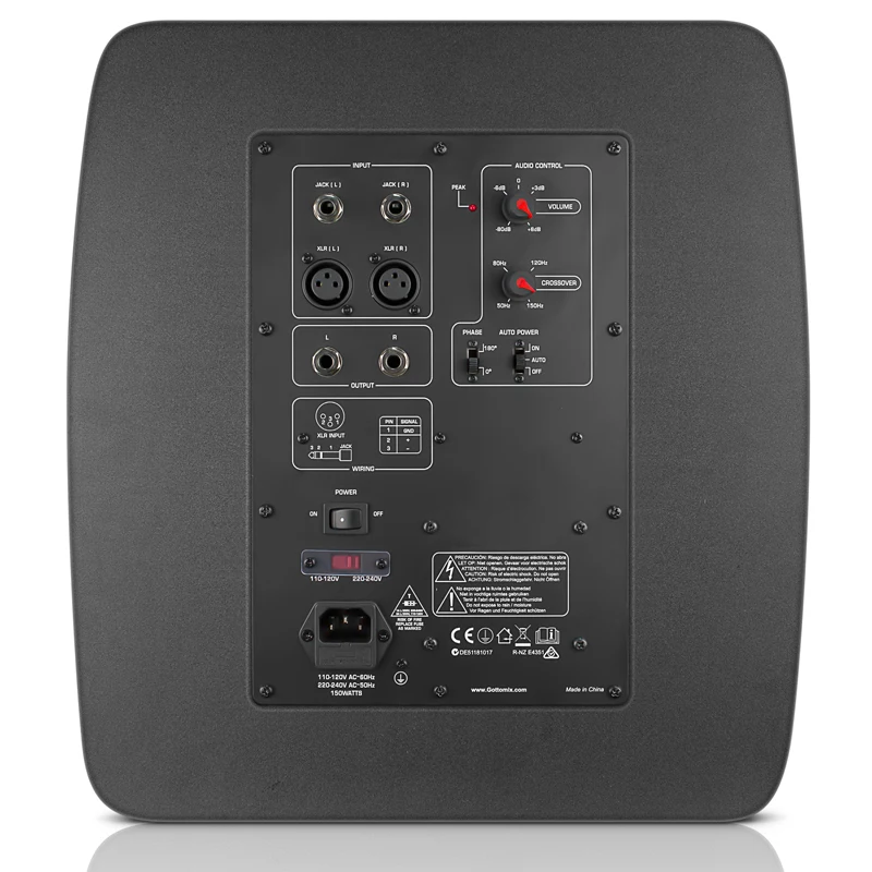 160 Watts Powered Subwoofer Speaker 10 Inch Big Bass in Compact Design Active Subwoofer Easy Setup with Home Theater Systems