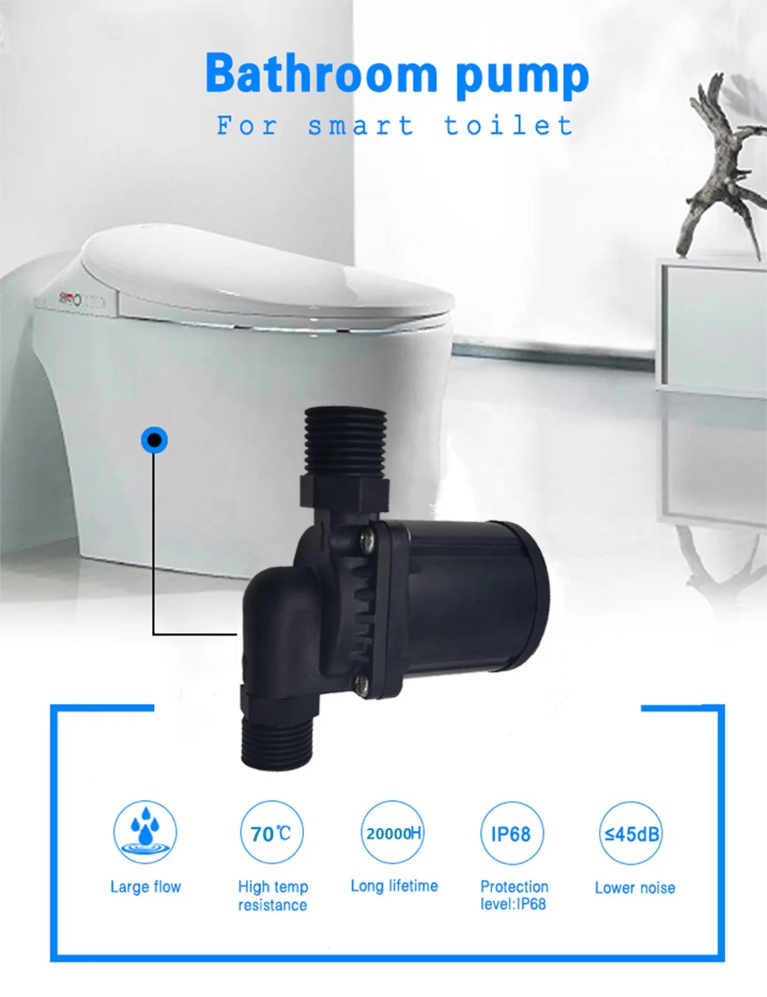 12v24v pump for computer water cooling with head 1-10m flow 5-16LPM electric centrifugal dc water circulation pump high pressure