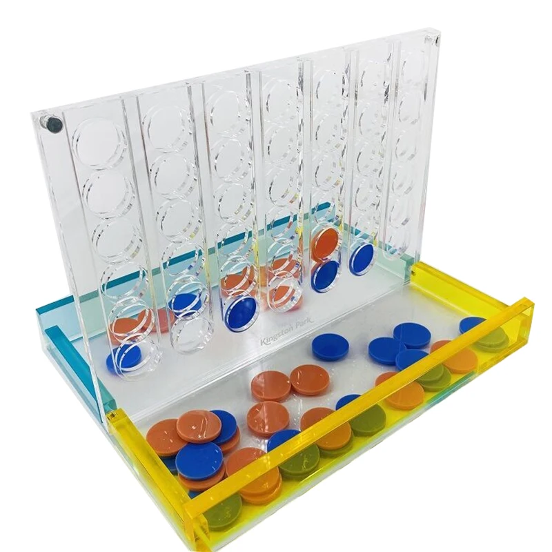 Classic Acrylic Chess Set  Connect 4 in a Row Games, Line Up Connect 4 / Four Board Game for Outdoor Kids and Adult