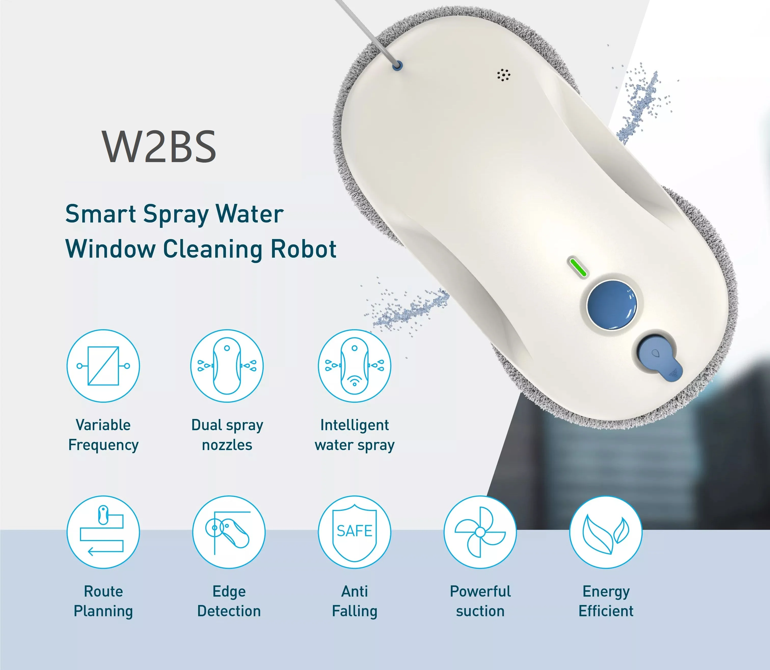 Water Spray Auto and manual remote control APP Control Window Cleaning Robot Glass Robot Window Cleaner