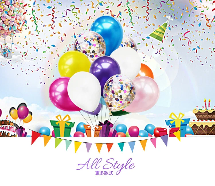 Colorful Sequins Confetti Balloons Birthday Wedding Party Latex Decoration confetti balloon