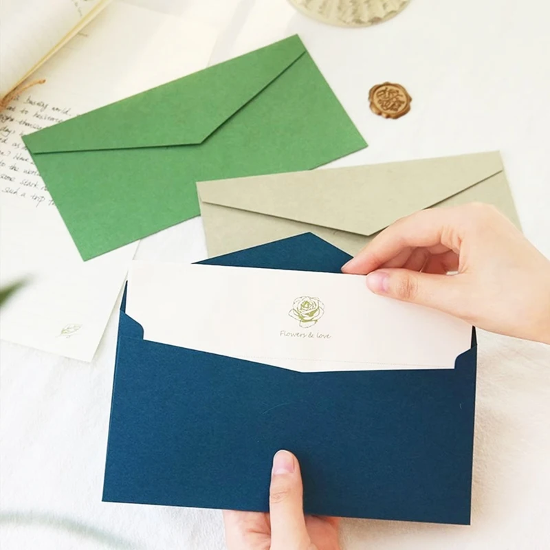 Custom paper envelope packaging bag money red pocket envelope paper bag  letter gift card wallet paper pouch envelope