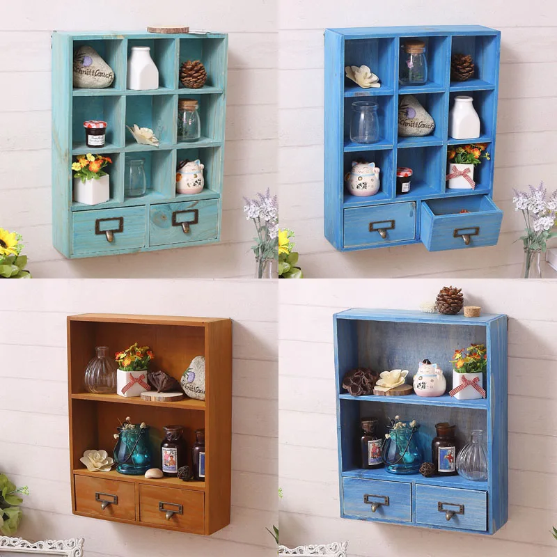 Colorful House Shape Hanging Wall Rack Shelf Wall  Decorations for Home, Shop,kindergarten