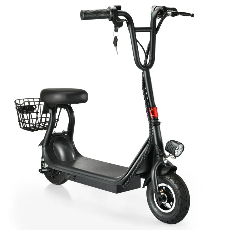 350W 40KMH Brushless Mini Electric Scooter Lady Bike With Basket