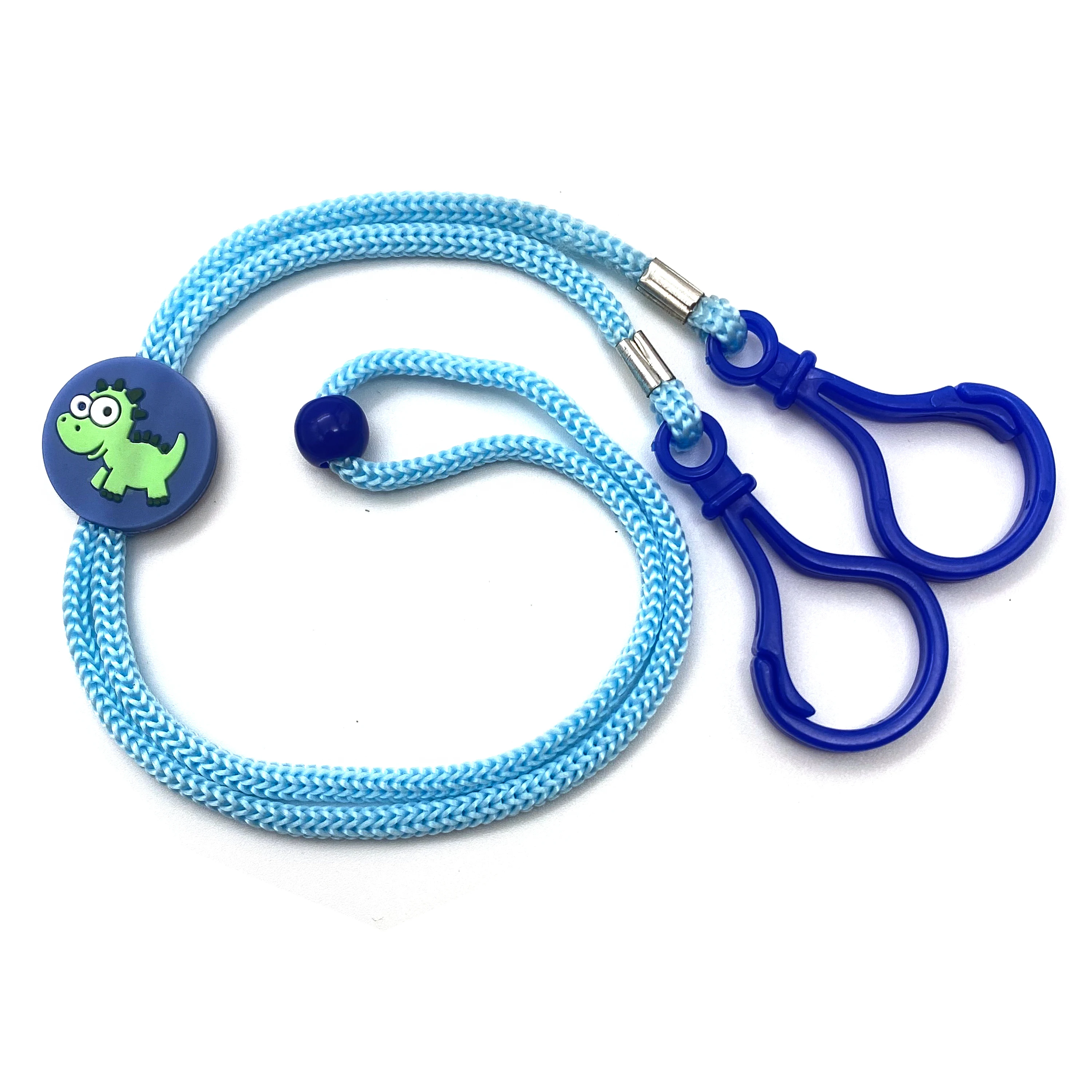 Color plastic adjustable buckle nylon rope children hanging neck face-mask chain