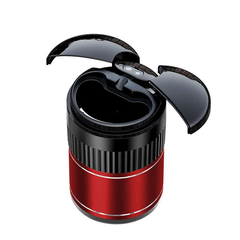 Removable Detachable Indicator Smokeless Cupholder Pocket Auto Sensing Induction Car Cigar Ashtray With Lid Blue Led Light