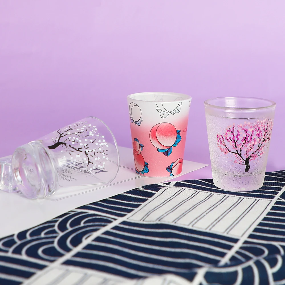 Unique modern wholesale bullet custom logo sweet design glasses sublimation shot tequila cup