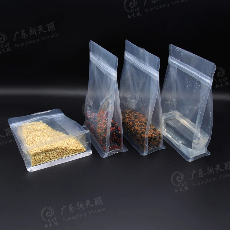Flat Bottom Pouch Flexible Packaging Zip Lock Pouch Zipper Plastic Bags  Nuts Packaging Bag Pouches