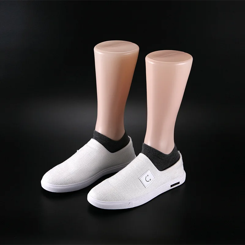 Wholesale White Black Skin Color Foot Mannequin Stand Plastic Display Shoes Male Female Sock Display Foot Mannequin for Shoes