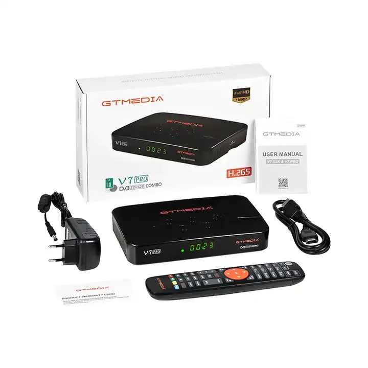 Combo T2+S2 V7 PRO FHD Digital TV Box Satellite Receiver Terrestrial Receiver Decoder support CA CCCAM BISS WIFI