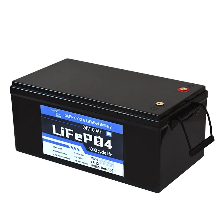 Bms Встроенный перезаряжаемый литиевый аккумулятор высокой емкости Lipo 24 в 100 Ач Lifepo4 со светодиодным индикатором для электронной рикши