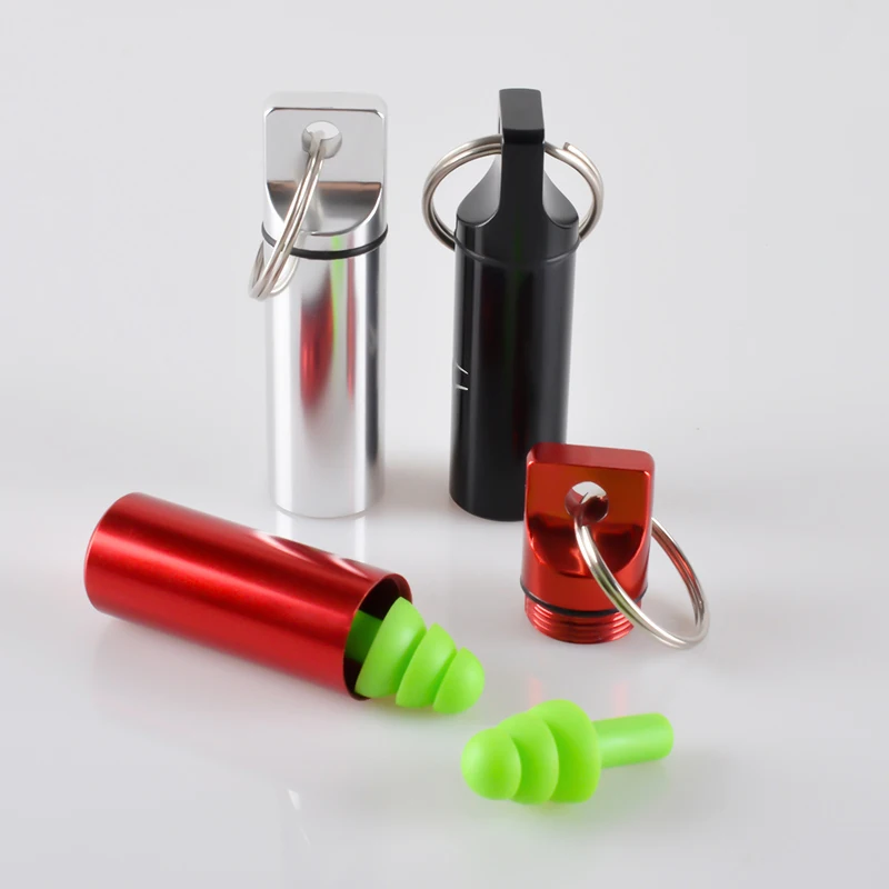Pill Fob waterproof Small Pocket Box Keychain Portable Mini Aluminium Alloy Organizer Case Container for Purse