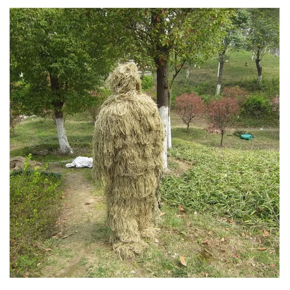 Factory whole sell Tactical Camouflage Uniforms Sniper Hunting  Ghillie Suit for Outdoor Jungle Desert Clothing