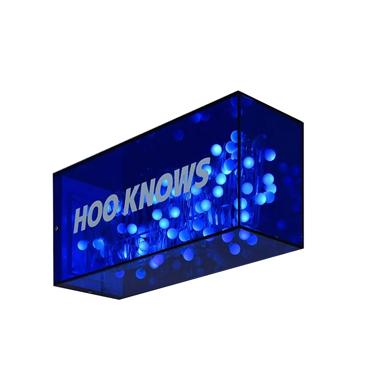 
Высококачественный прозрачный акриловый синий логотип различных цветов 