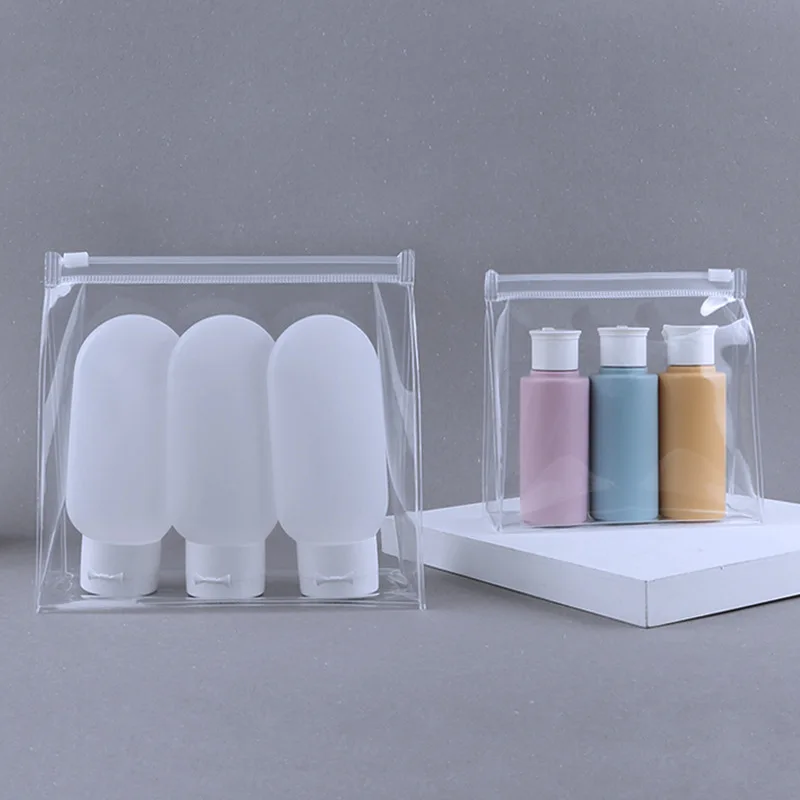 New Products 2024 Tpu Pvc Transparent Waterproof Cosmetic Pouch Makeup Bag Clear Eco Friendly  Zipper PVC bag