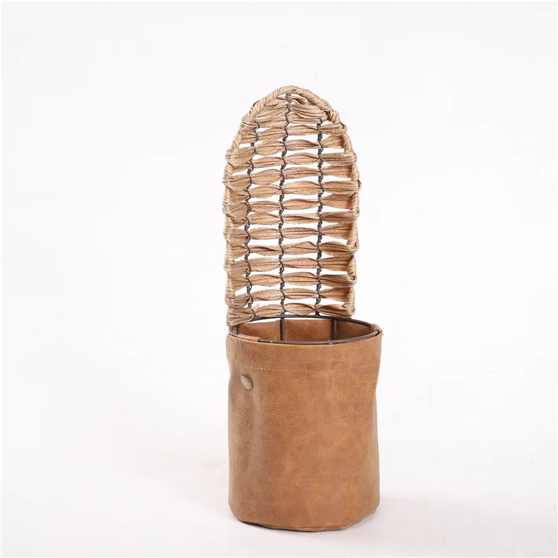 Nordic Style  PU  leather flower pots for indoor home decoration