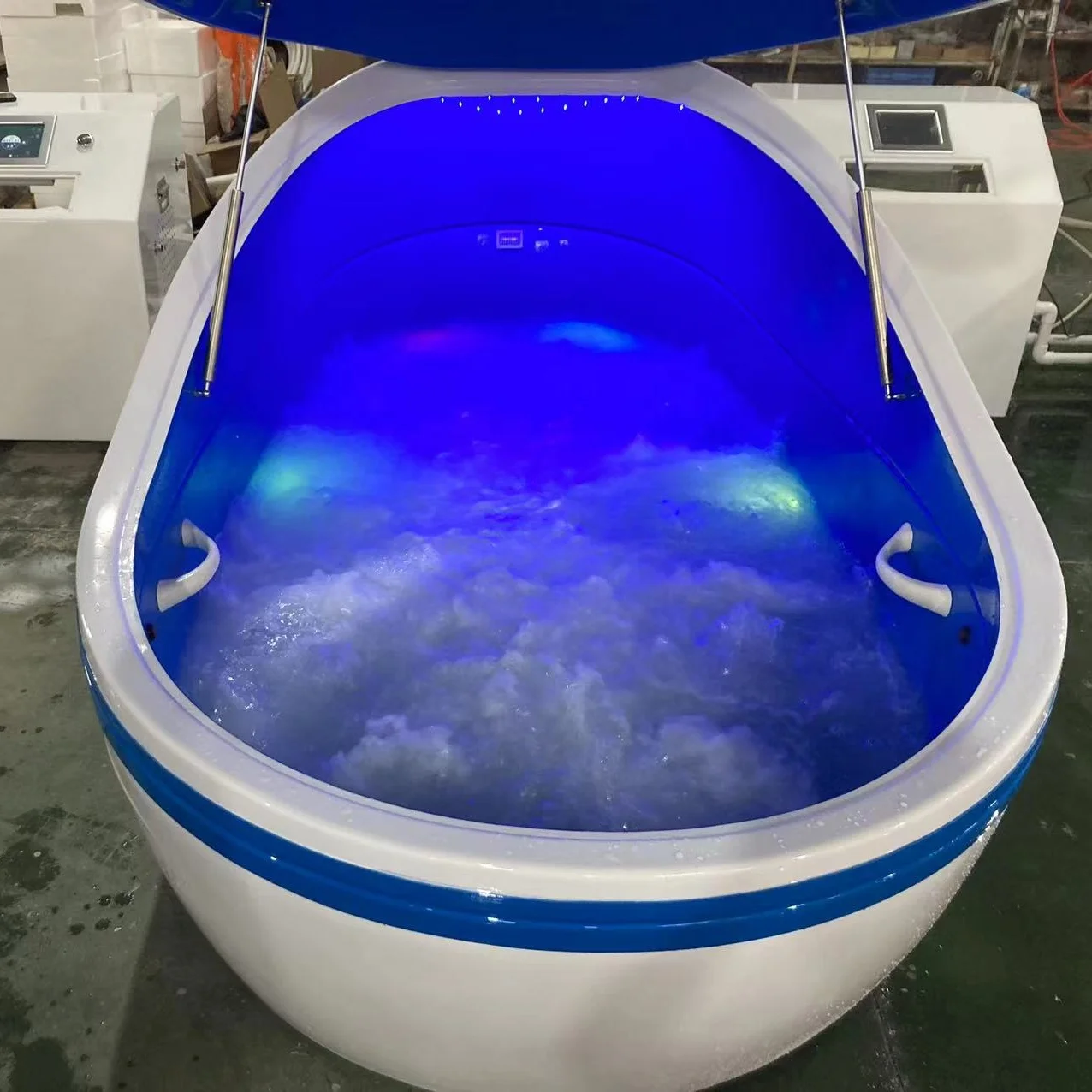 3DChina Factory Hot sale modern design jaccuzi bath combining floating wellness slim sleep detox salt water massage tank pod spa
