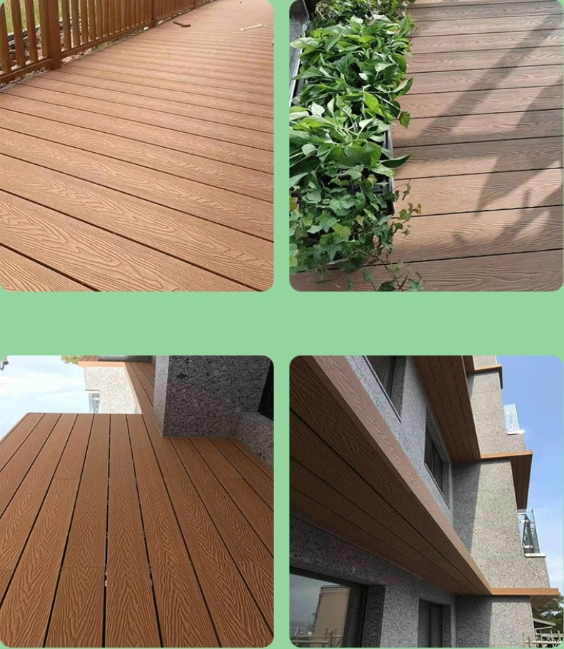 wholesale Outdoor Wood Plastic composite Decking wood flooring 3D embossed WPC flooring composite deck