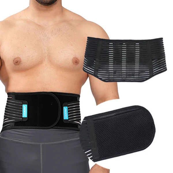 Adjustable working waist back brace lumbar support belt for Spine Pain relief with pocket