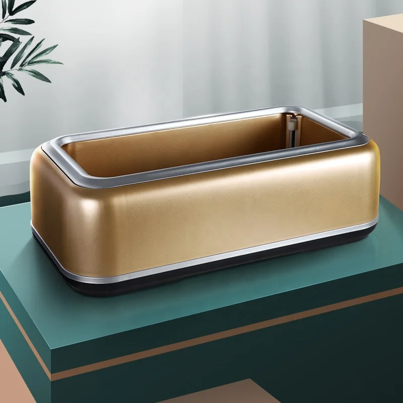 New Arrival Non Electric Automatic Reusable Shoe Cover Dispenser With 100 Pcs Disposable Plastic Waterproof Shoe Covers(gold)