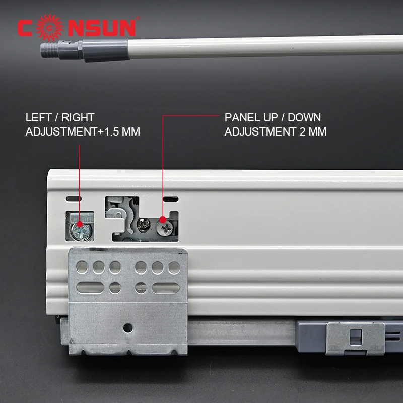 Furniture Hardware Accessories Soft Close Slim Inner Drawer Box Kitchen Cabinet Slide