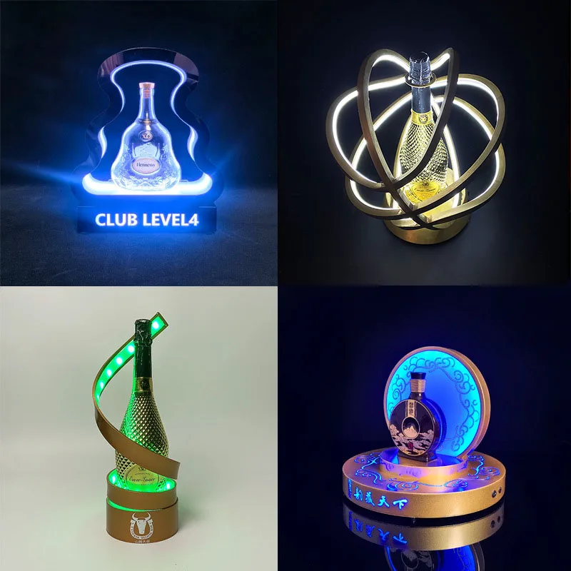 Professional bar nightclub party Illuminated Bottle Stand Champagne Glorifier Display VIP Bottle Presenter