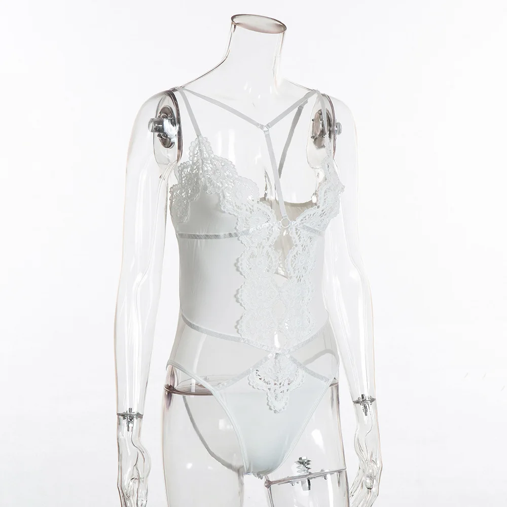 Wholesale Women Hot Transparent Fishnet Lace Hollow Out Bodysuit Sexy underwear