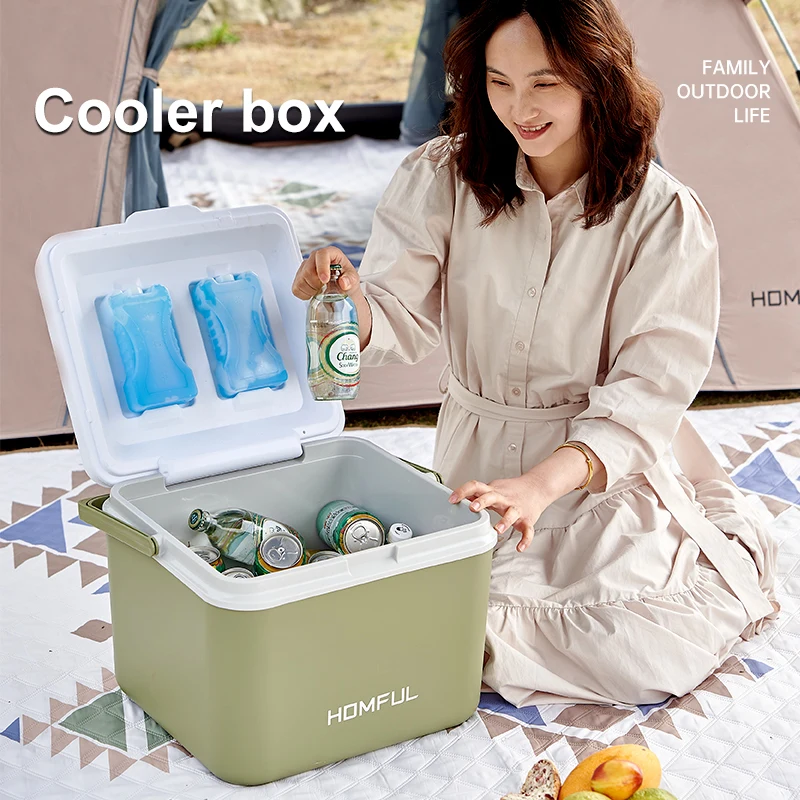 HOMFUL New Arrival Popular Luxury Food Grade ESP Foam Outdoor Camping 13L Beer Cooler Box