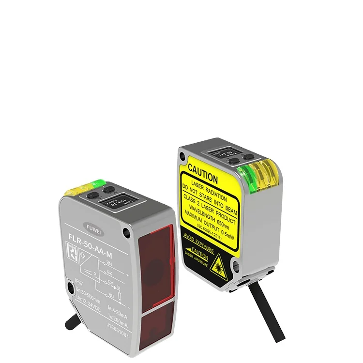 FUWEI FLR-100-RS485-M OLED digital display High precision Laser Displacement Distance Sensor  ModBus RTU