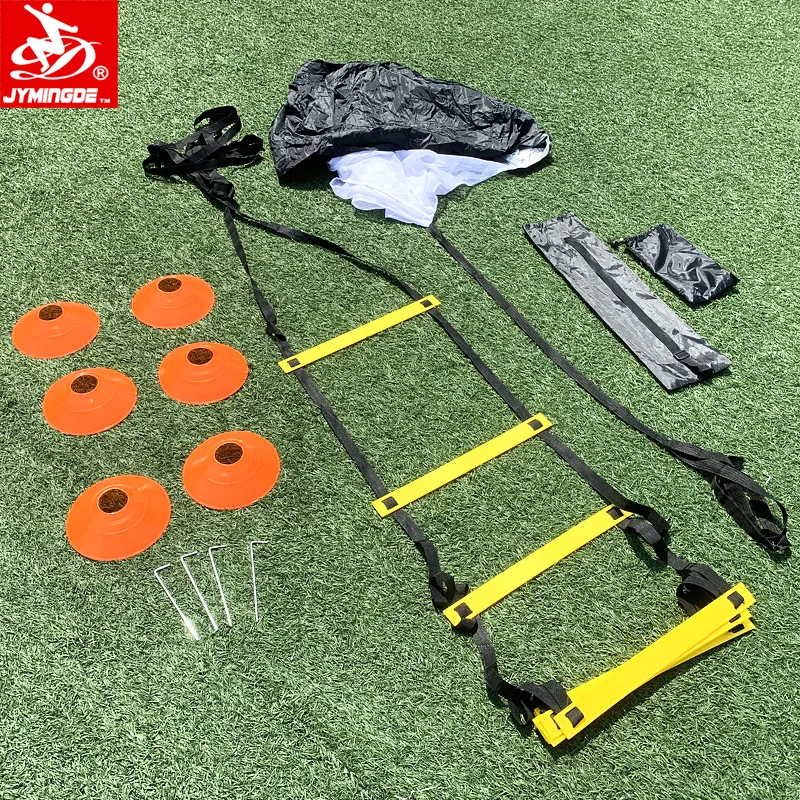 Football soccer ball sports cones speed agility ladder training equipment set