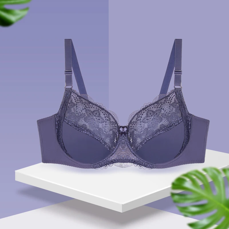 brassiere ladies brief sets panty big boobs lace large bosom dress thin women bra and panty push up plus size big size bra