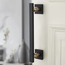 Полностью медная кованая яркая Золотая дверная ручка сплит большая ручка простой европейский внутренний деревянный дверной замок