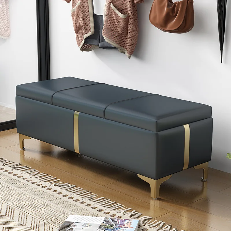 Shoe Changing Stool Modern Simple Sofa Storage Stool Bed End Stool Entrance Shop Storage Shoe Changing Wholesale